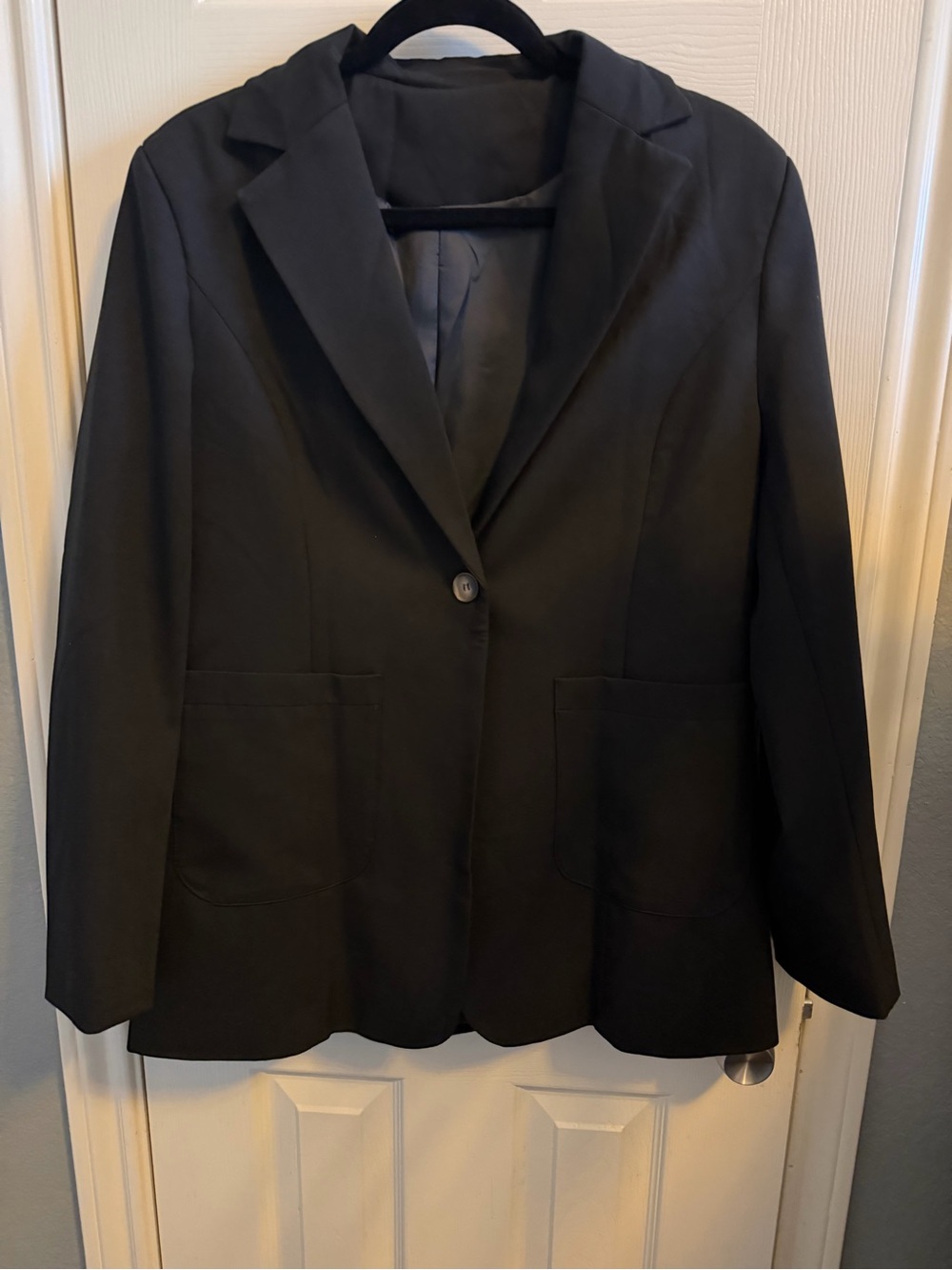 Women's Black Single-Button Blazer